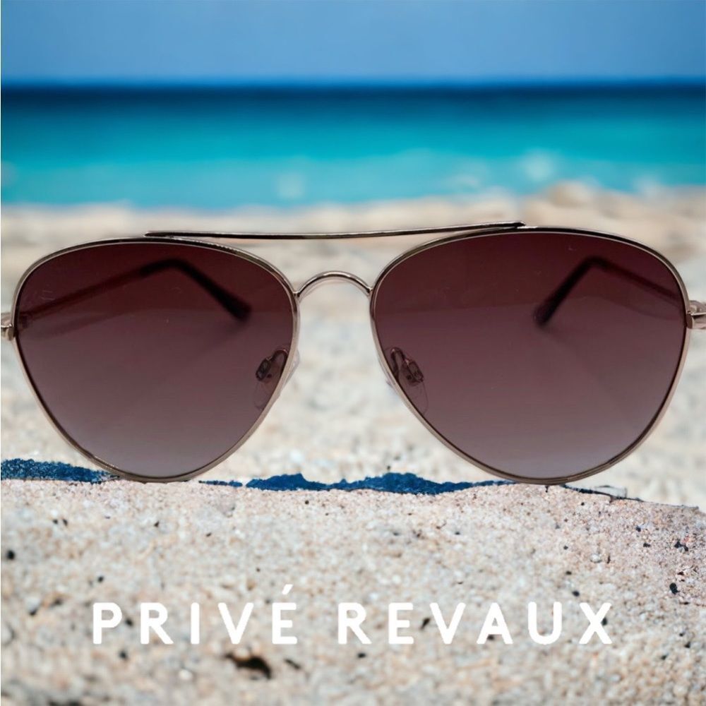 Prive Renaux Aviator Sunglasses / Gold / Polarized